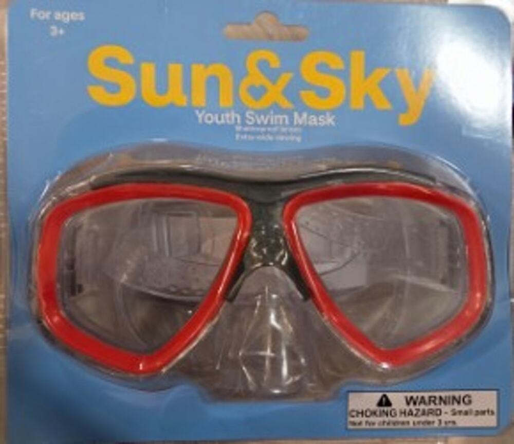 Sun & Sky Youth Swim Mask, New Red